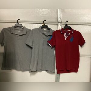 Three men’s medium polo shirts